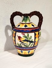 Majolique italienne Telly ceramique peint main Venetie vase Vintage Faïence