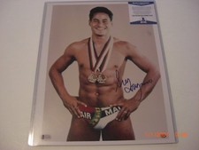 GREG LOUGANIS OLYMPIC GOLD MEDAL SWIMMER BECKETT/COA SIGNED 8X10 PHOTO