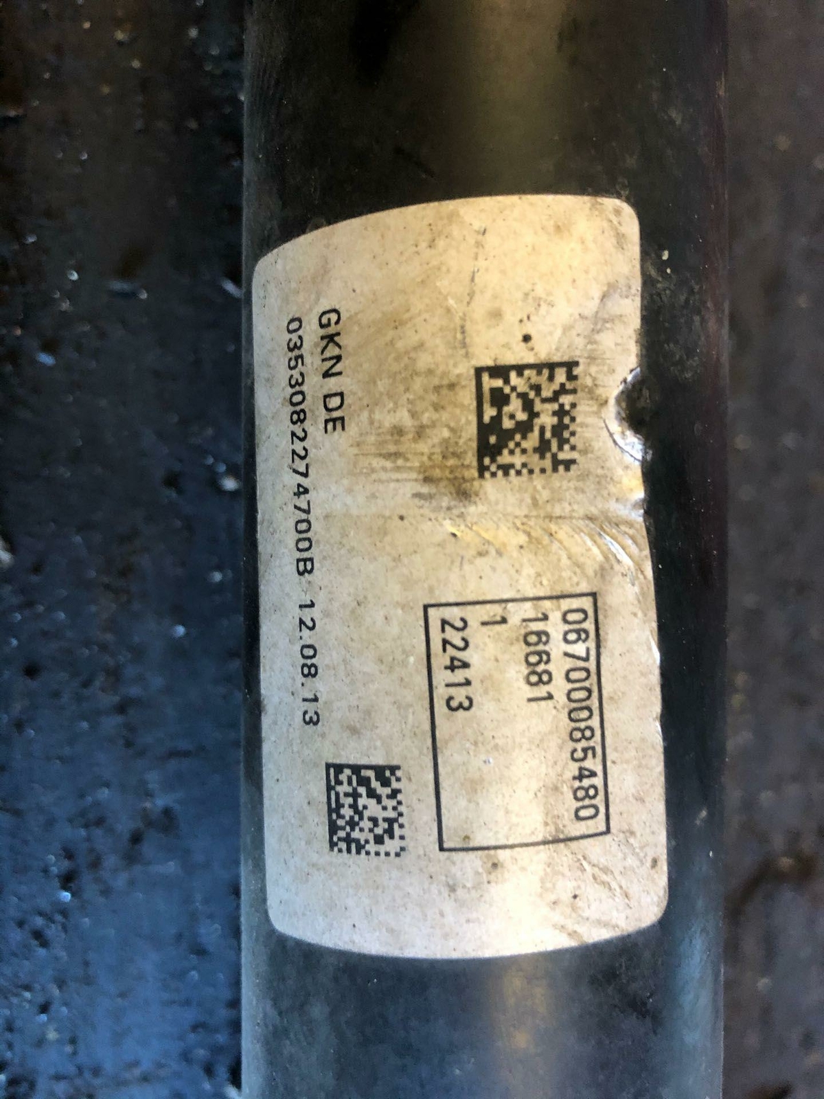 14 MASERATI Front Drive Shaft