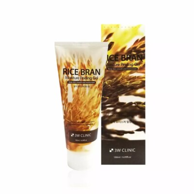 3W Clinic Rice Bran Moisture Peeling Gel Face Exfoliator Srub 180ml 6.08oz KB021