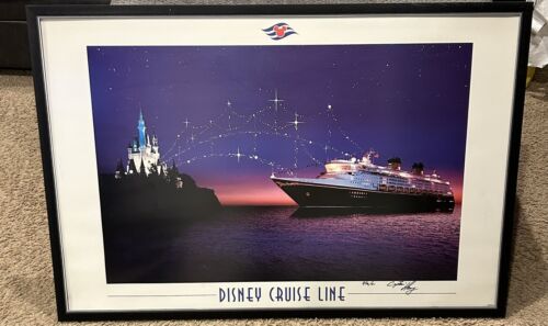 Disney Cruise Line Vintage Starbridge Magic Print Matted and Framed - Picture 1 of 8