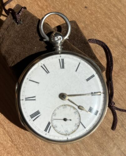 Pre-1850 Chain Drive , British or French , Silver Pocket Watch  - Picture 1 of 9