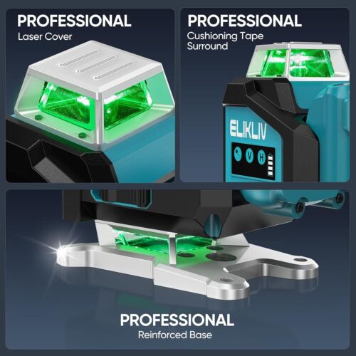 4x360 Green Laser Level 4D 60M Cross Line Self-Leveling Automatic Measure Tool - Picture 3 of 10