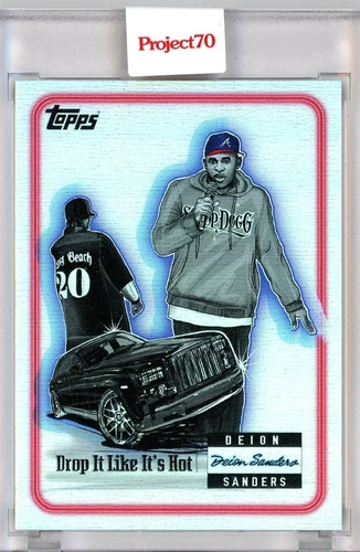 2021 TOPPS PROJECT 70 - DEION SANDERS BY SNOOP DOGG - RAINBOW FOIL 65/70 #463