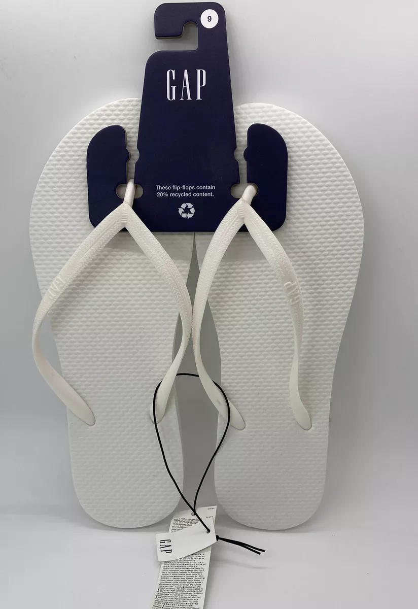 NWT GAP Thong Flip Flops White US Size 9 Original GAP eBay