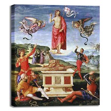 Raffaello resurrezione di Cristo quadro stampa tela dipinto telaio arredo casa