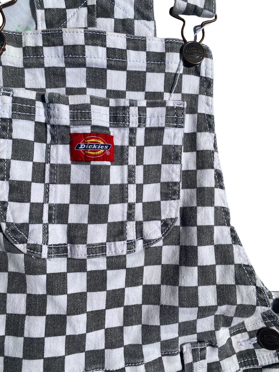 Checkerboard store overalls shorts