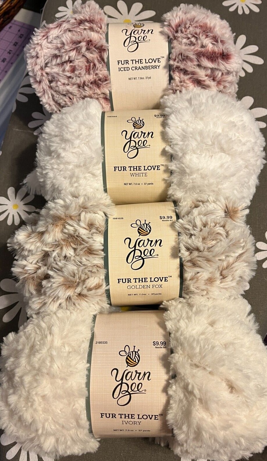 YARN BEE Fur the Love 100 Polyester Fur Yarn New Skeins 7 oz./37