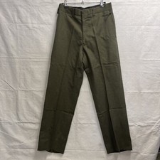 80s Watagua Wool Serge Green 2234 Class 1 Men’s Trousers Size 30R Made In USA