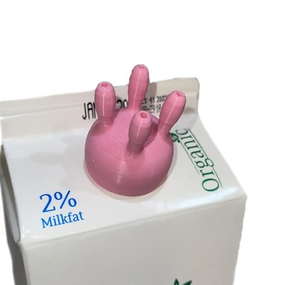 3pcs PETG Milk Carton Lid 3D Printed and Durable for Daily Use Milk Gadget