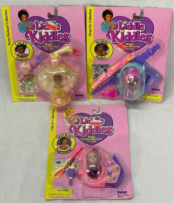 TYCO Liddle Kiddles Clip Ons Sherry Lacey Bobbie New Sealed Brown Skin RARE