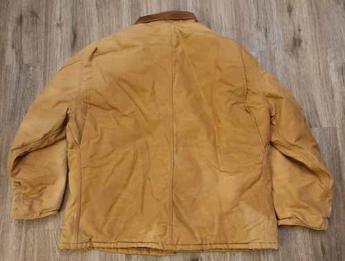 Carhartt C03 BRN Heavy Jacket Lined Barn Coat Made In USA Size 52 Reg Workwear - Picture 13 of 24