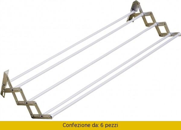 Stendibiancheria a Pantografo cm 120 Pezzi 6 Nbrand 102/4