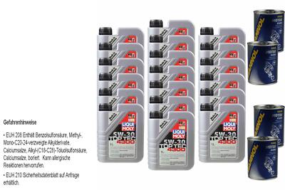 19L Motoröl Liqui Moly Top Tec 4300 5W-30 4x MANNOL Motor Flush ADDITIV