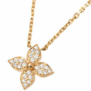 LOUIS VUITTON Star Blossom Diamond Necklace 18K K18 PG Pink Gold 90101336 | eBay