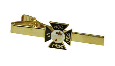 6030861 Tiebar Neck Tie Clasp Knights Templar Tack Mason Masonic Tie Clip 