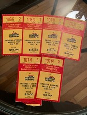 MARCH 4-6 ATLANTIC COAST CONFERENCE BASKETBALL TOURNAMENT 6 TICKET STUB LOT