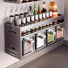 4-Tier Spice Rack Manager - Kitchen, Dining Area & Pantry Condiment Organization