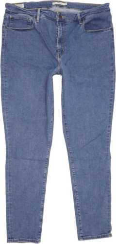 Levi's 721 Jeans elasticizzati blu alto vita alta skinny W35 L30 (85955) - Foto 1 di 6