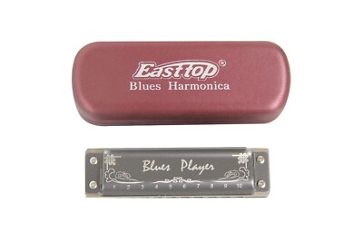 EASTTOP PR020AL Upgrade 10Hole Professional Harmonica Diatonic Blues Harp Mouth