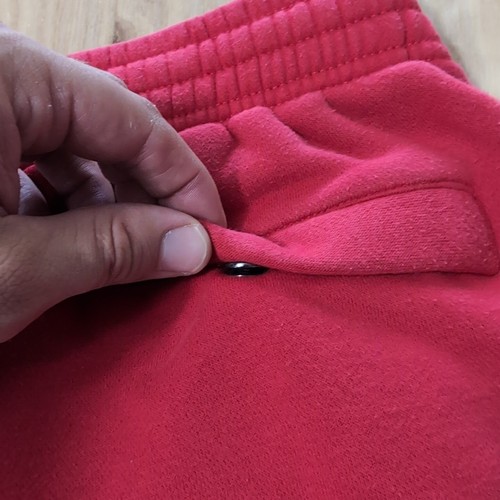 Nike Men’s Sm 27x10 Sportswear Club Sweat Shorts Red 633523-657 Cotton Blend - Picture 6 of 7