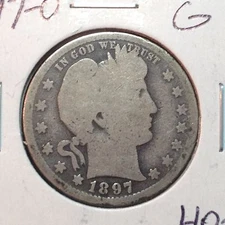 1897-O  G  Barber Quarter   Better Date     Nice Coin #1     Combined Shipping