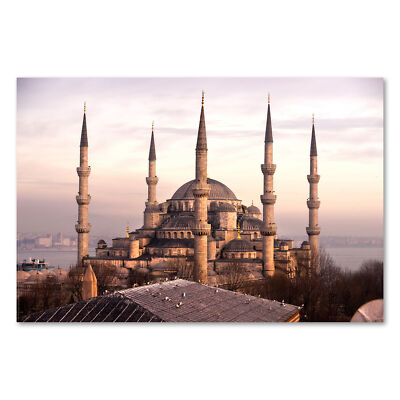 Postereck 0227 Poster Leinwand Sultan Ahmed Moschee, Istanbul Türkei Moslem