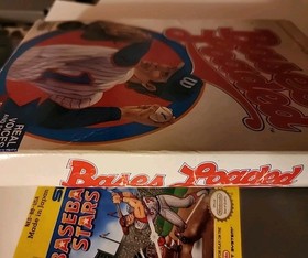 BASES LOADED W BOX & BASEBALL STARS NES Nintendo Entertainment System Lot 2 Game