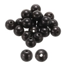 100pcs 8mm Black Sandalwood Round Polished Wooden Loose Beads for Craft