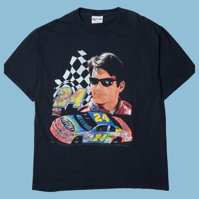 Vintage Nascar 90s Jeff Gordon #24 DuPont Racing T-Shirt - XL