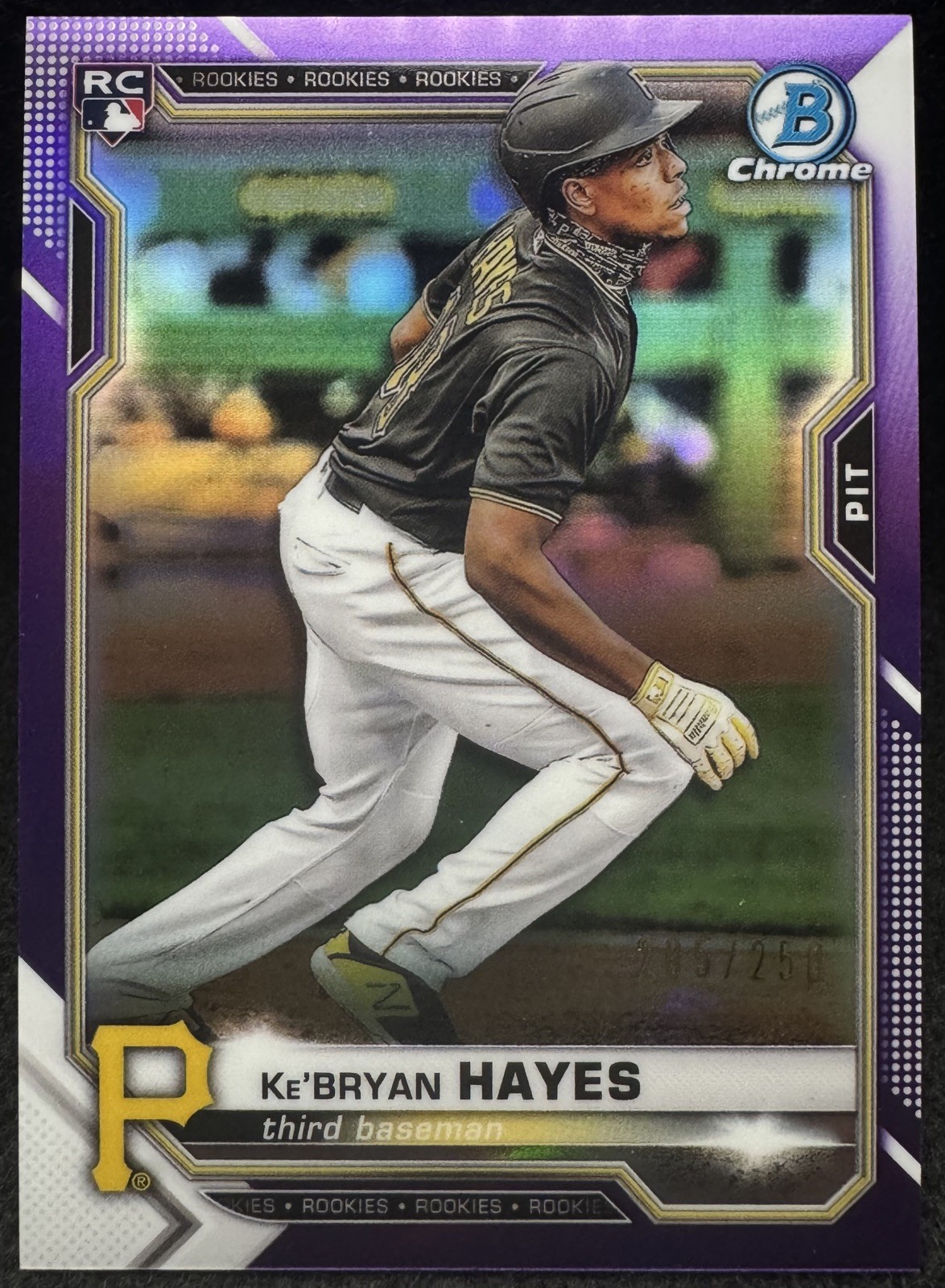 2021 Bowman Chrome Ke’Bryan Hayes RC Purple Refractor 205/250 #29