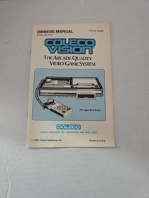 Vintage ColecoVision 2400 Game Console w  power, cables, Manual & Dust Cover