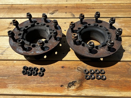 99-04 F350 F450 8x170 Dually Adapter Front Hub Extension W/ Hardware OEM PAIR