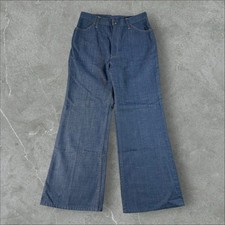 Vintage Levi's Jeans Mens 28x29 Blue Big Capital E Orange Tab Bell Flare 70s