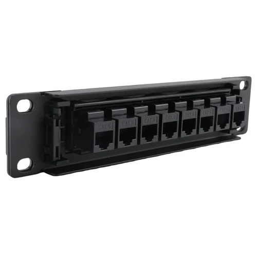 8 Port Straight-Through CAT6 Patchpanel RJ45 Netzwerkkabel Adapterbuchse Et1845