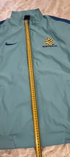 Nike Australia Socceroos Track Top Jacket L Offical Player Issue Light Vintage - Picture 11 of 18