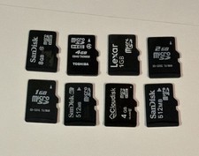 Lot Of 8 Used Micro SD Cards - Various Brands And Sizes