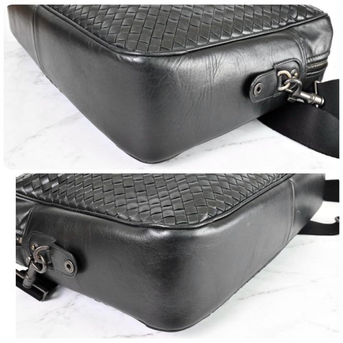 BOTTEGA VENETA Businesstasche Intrecciato Leder schwarz echt aus Japan - Bild 16 von 24