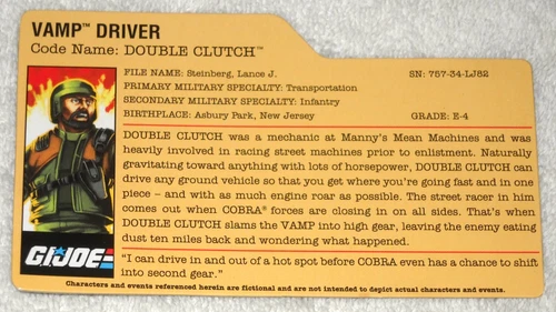 2008 Double Clutch - GI Joe file card