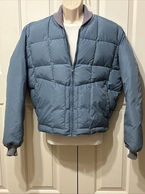 Tempco Vintage 80s Goose Down Jacket Blue Size X-LARGE (mc)