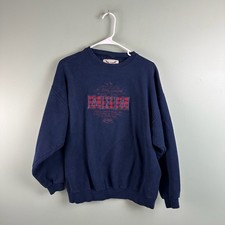 Air Force Academy Sweatshirt 90s Y2K Vintage Military Mens LG Navy Blue USA Made