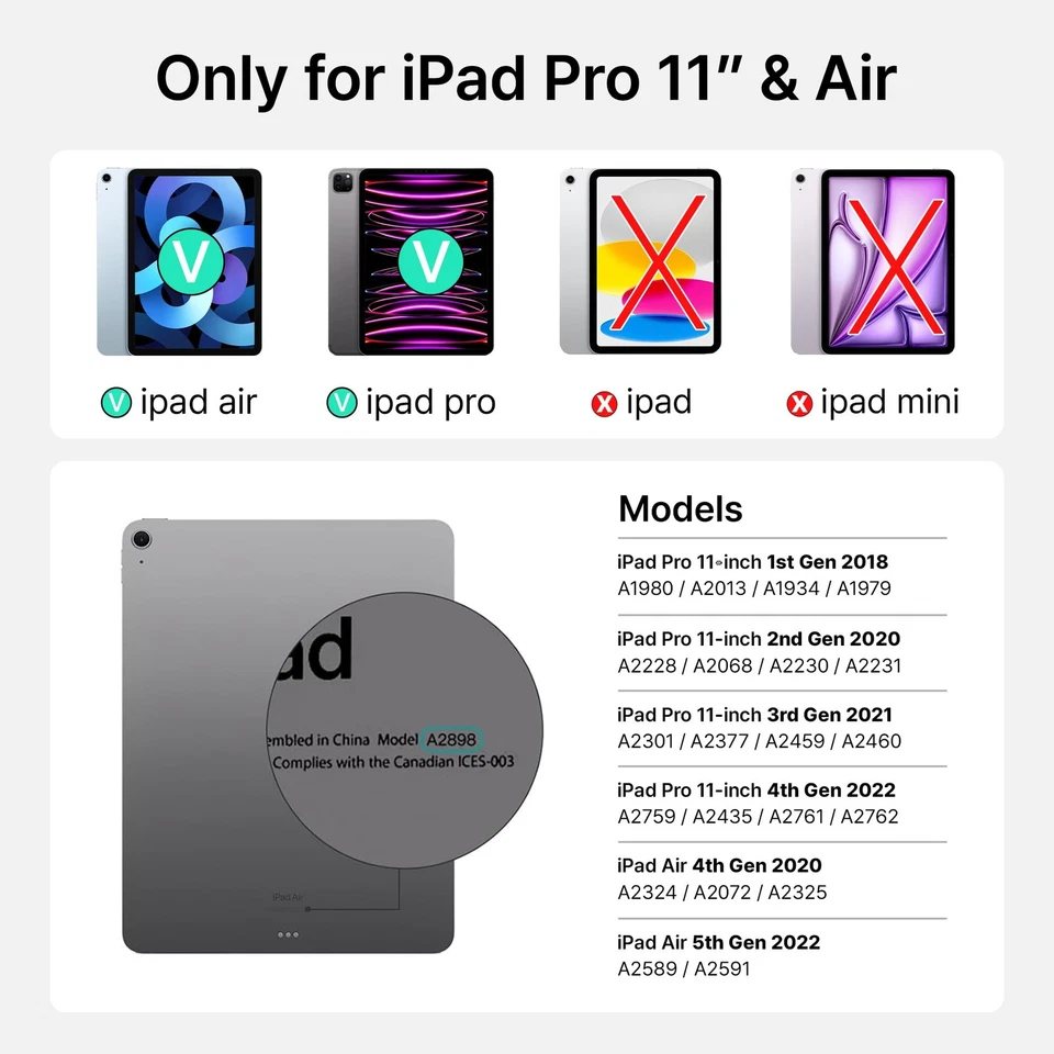 Fusion Keyboard, iPad Pro 11 Case, Wireless Touchpad Keyboard with Built-in T... - Image 2 of 4