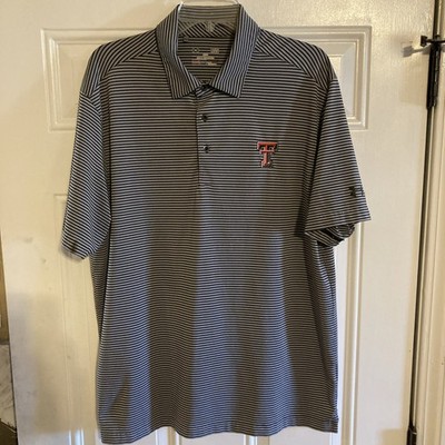 Under Armour Texas Tech Red Raiders HeatGear Polo Shirt Men s Large Gray