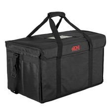 Lebensmittel Lieferung Tasche integrierter Einsatz faltbar isoliert 24x14x14" Pizza zum Mitnehmen schwarz