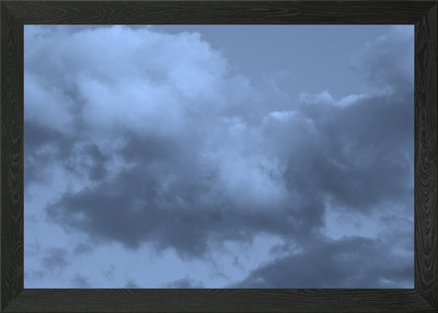 Wolken von blau gerahmtes Wandbild Poster Leinwanddruck Bild