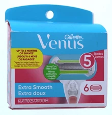 Gillette Venus Extra Smooth 6 (5 Blades) Cartridges 
