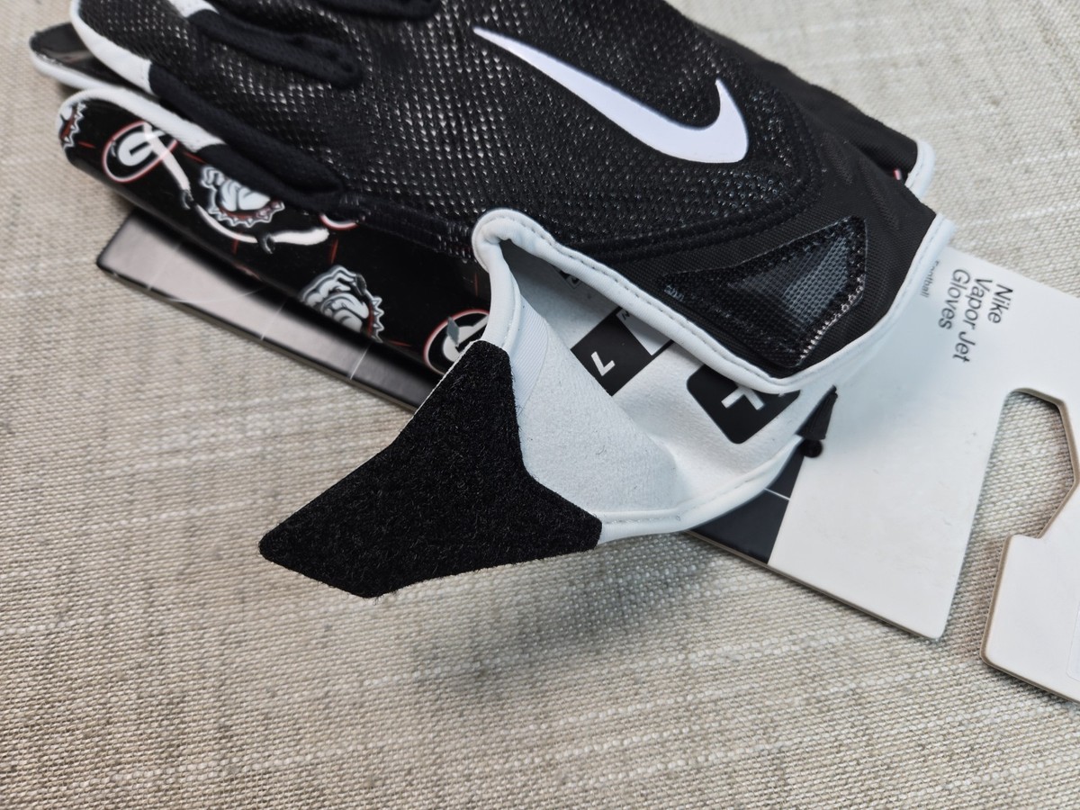 NIKE Georgia Bulldogs Vapor Jet 7.0 Football Gloves Large Mens