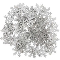 Holzstreu Schneeflocke Silber 20X23Mm 48 StüCk Neu & Ovp