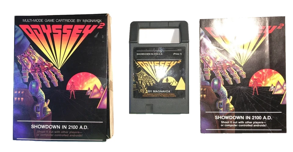 Magnavox Odyssey 2 RARE! SHOWDOWN IN 2100 AD SHOOTER Retro Game Complete In Box - Image 3 of 4
