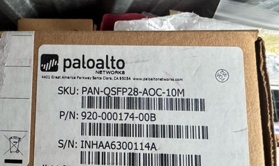 #ad #ad Palo Alto original PAN QSFP28 AOC 10M 100GE active optical with 2 active QSFP28 $299.00